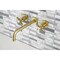 Kingston Brass KS6027ZX Wall Mount Tub Faucet, Brushed Brass KS6027ZX - alternate 3